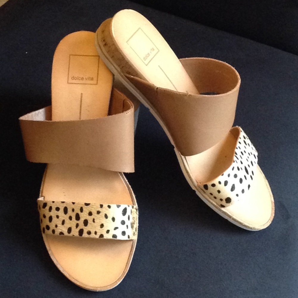 🍁⭐️🍁 Dolce Vita - Double Strap Print Slides